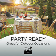 Round White Lace Plastic Table Cover | Case of 48