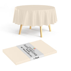 Premium 90" Round Ivory Table Cover