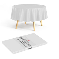 Premium 90" Round White Table Cover