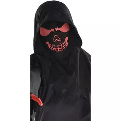 Hooded Horror Skeleton Halloween Costume for Boys - Child M (8-10)