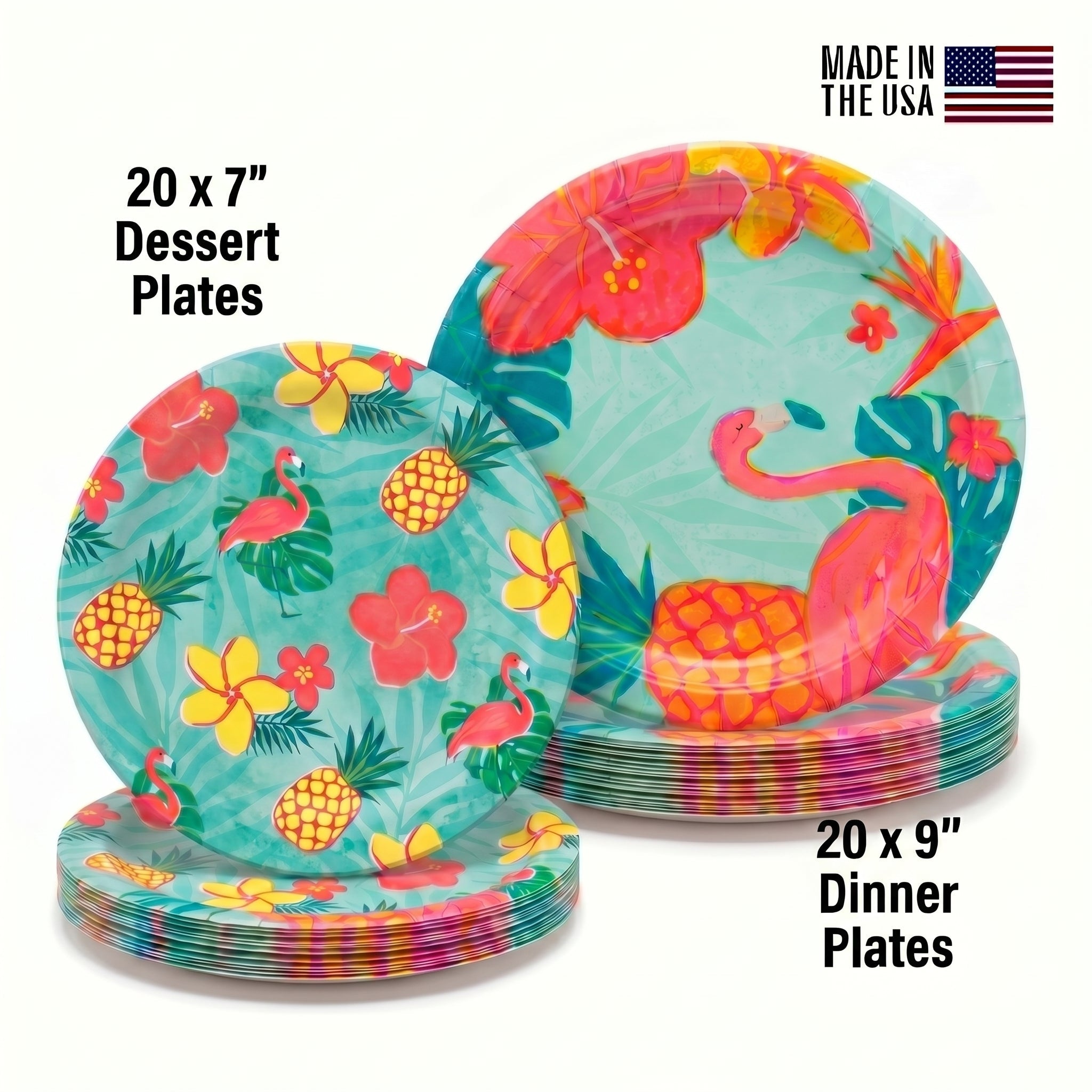 9" Summer Luau Paper Plates - 20 Ct.