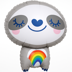 Rainbow Sloth Shape Foil Balloon