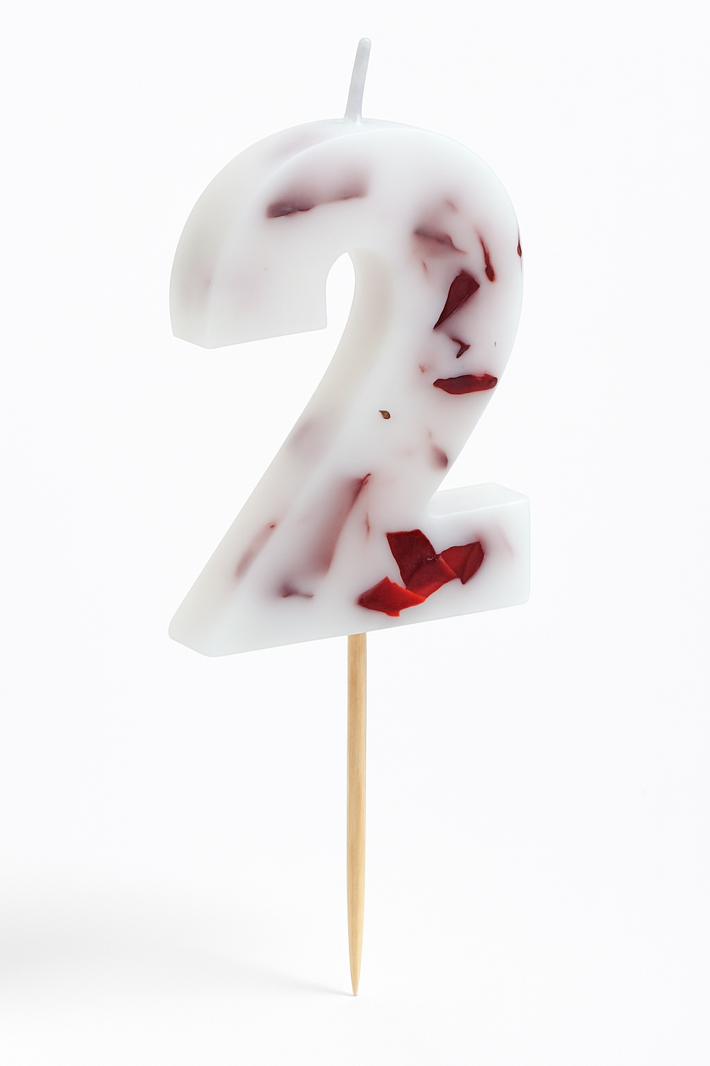 Ginger Ray Pressed Petal Number 2 Birthday Candle