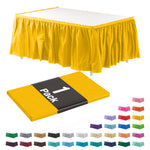 Yellow Plastic Table Skirt | 168 in. x 29 in.