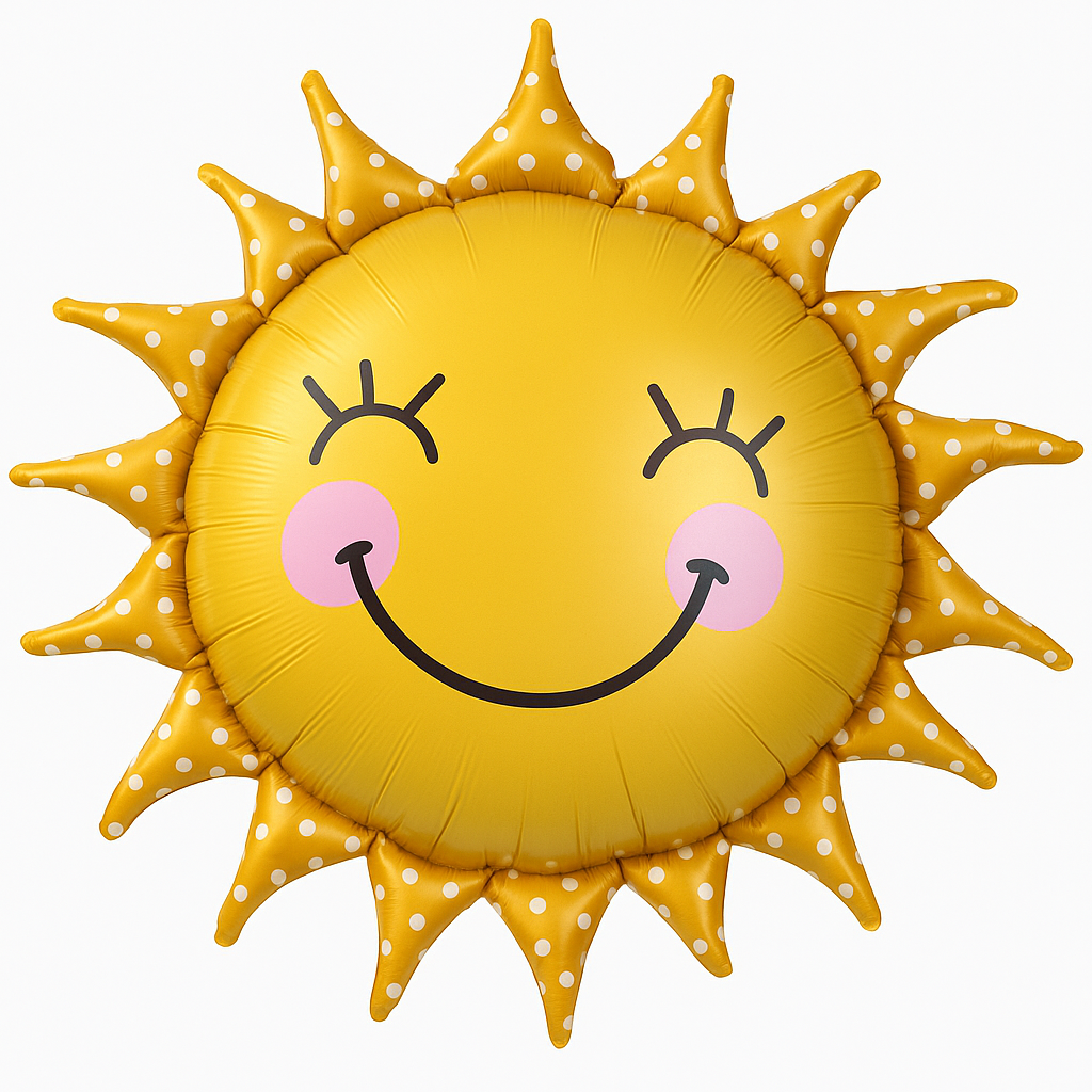 Radiant Smiling Sun Foil Balloon - 26 Inch