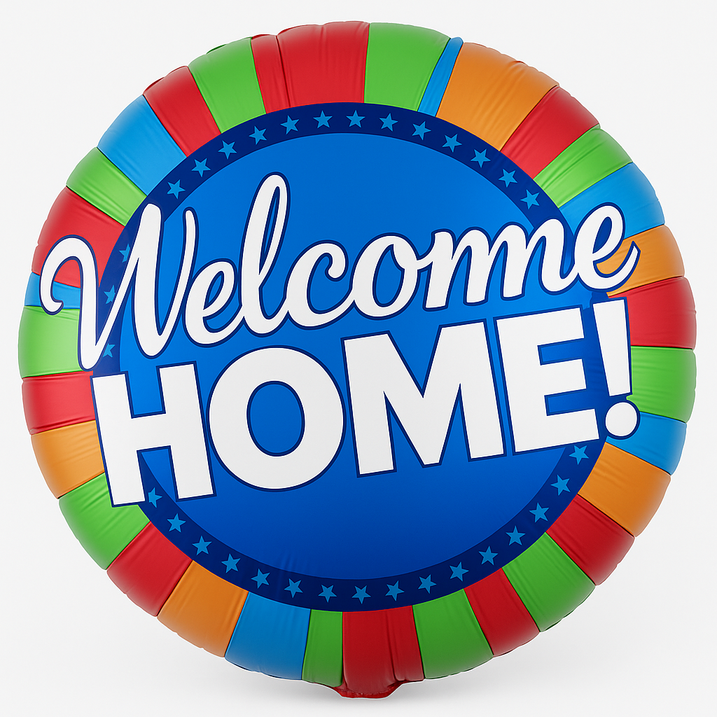 Colorful Welcome Home SuperShape Foil Balloon