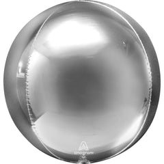 16-Inch Silver Orbz Foil Balloon