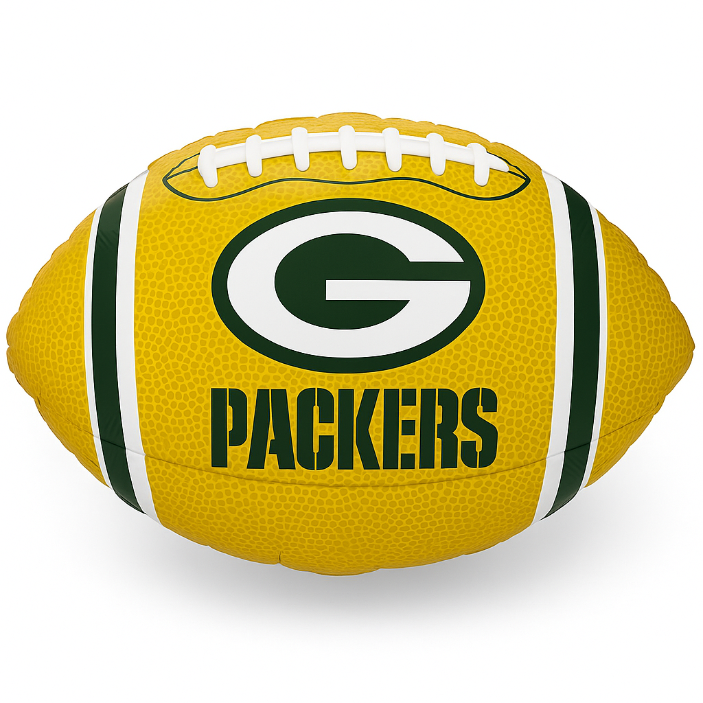 Green Bay Packers Football Shaped 18" Foil Mylar Balloon
