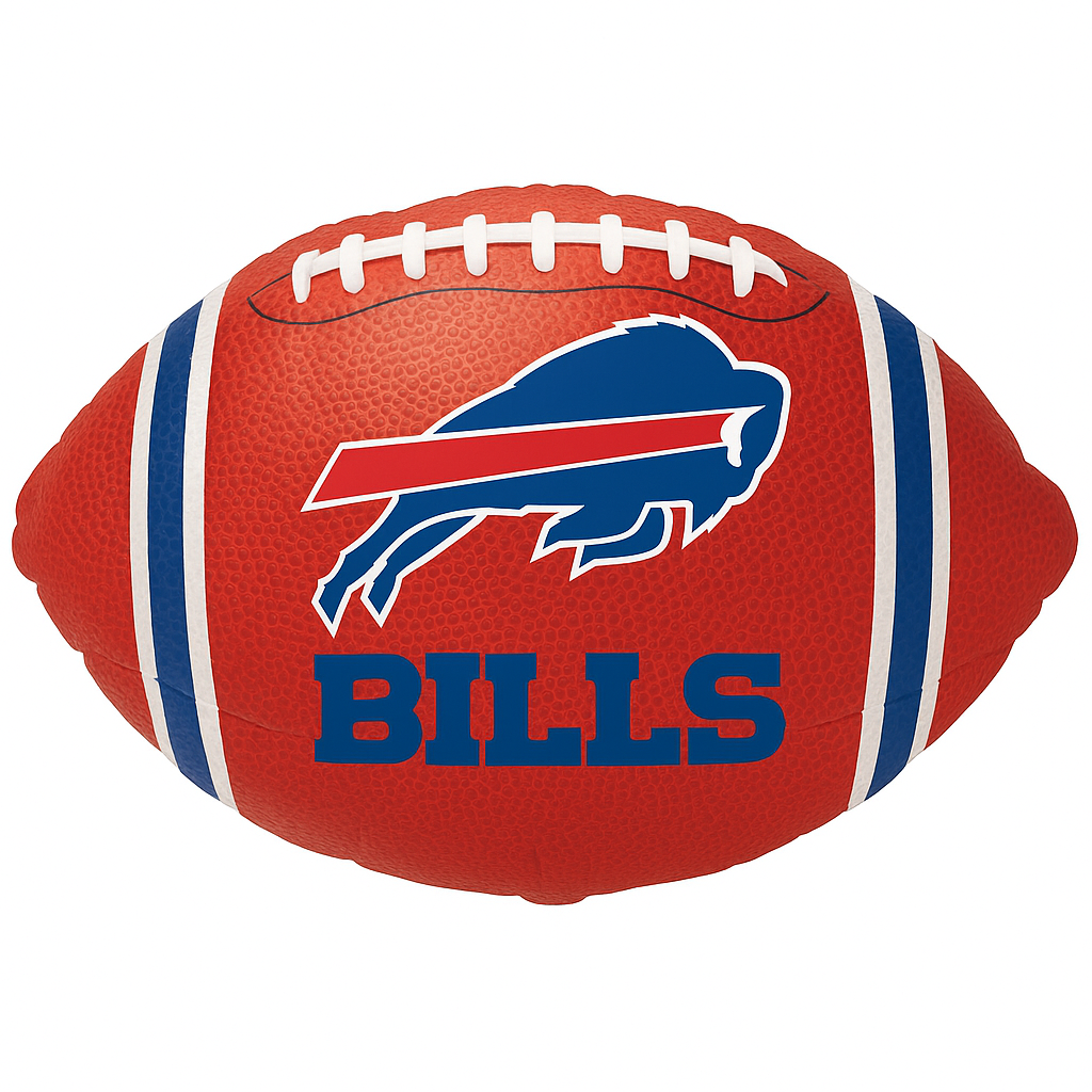 Buffalo Bills Football-Shaped Foil Balloon - 18 Inch