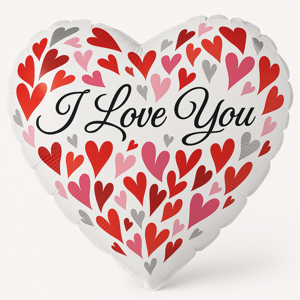 Heartfelt "I Love You" 18-Inch Foil Balloon