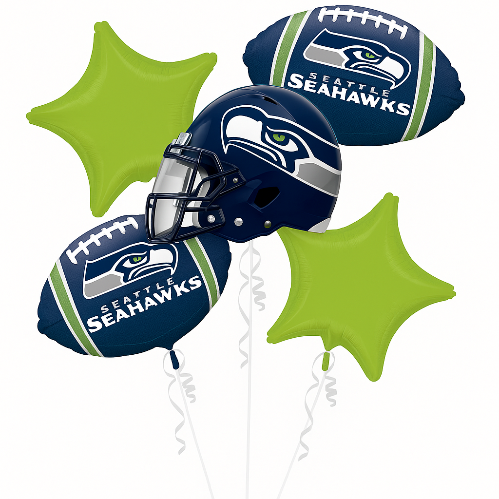 Seattle Seahawks Metallic Balloon Bouquet