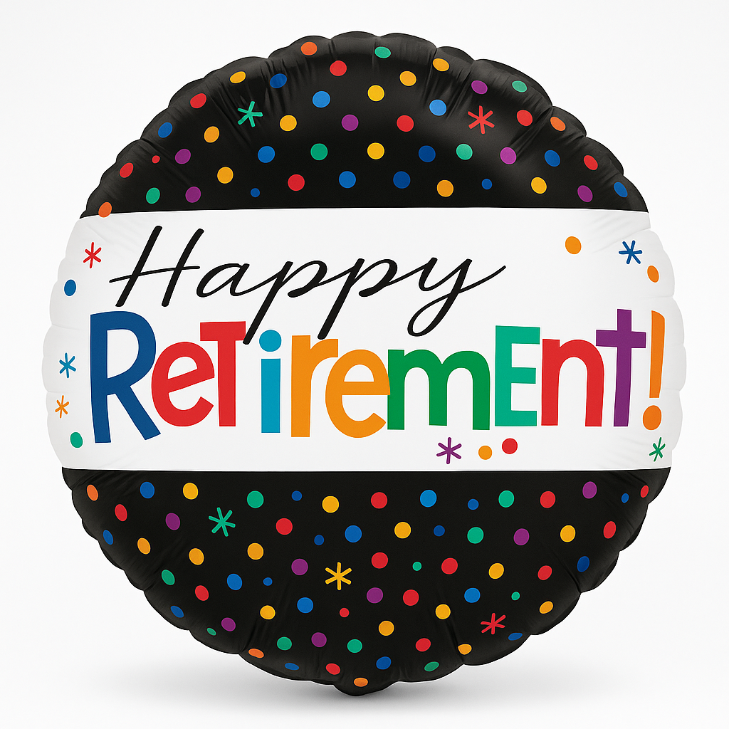 Vibrant "Happy Retirement" Foil Balloon - 18 Inches
