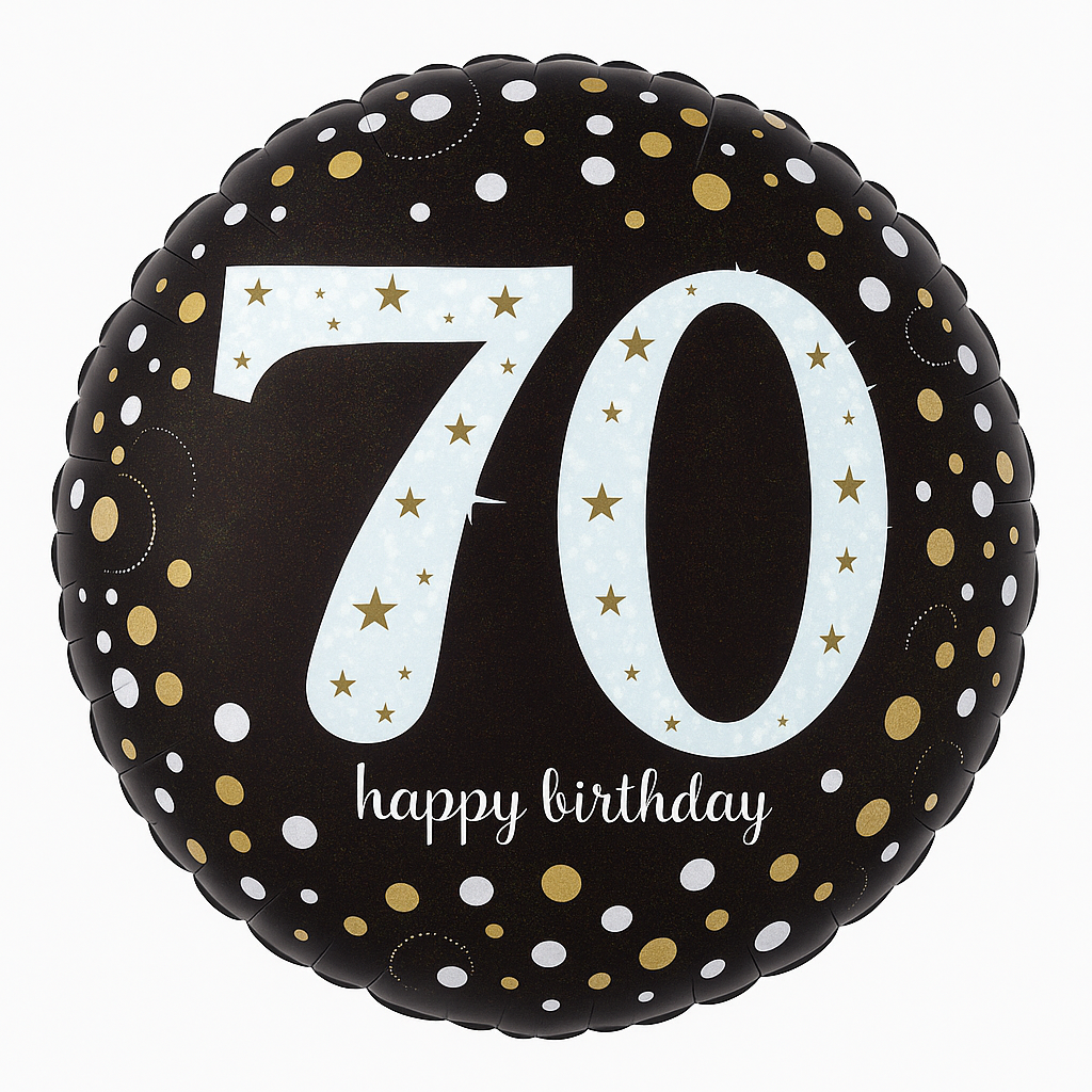 70th Birthday Sparkle Foil Balloon - 18 Inch