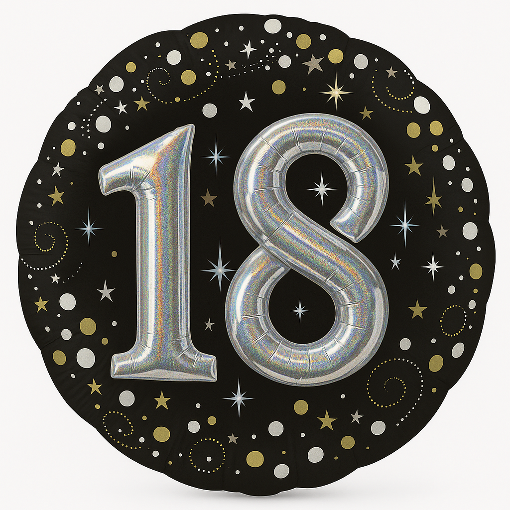 Sparkling 18th Birthday Metallic Mylar Balloon