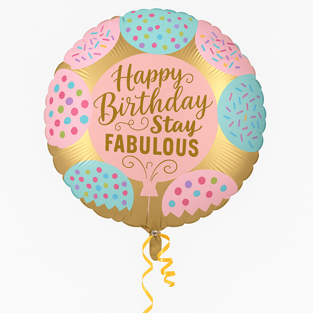 Stay Fabulous Foil Birthday Balloon - 18 Inch