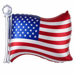 Patriotic Satin-Infused American Flag Foil Balloon