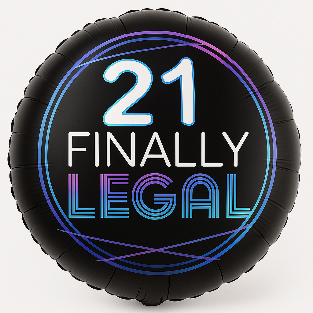 Finally 21 Birthday Foil Balloon