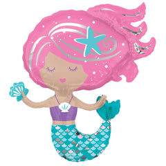 Shimmering Mermaid Super Shape Foil Balloon