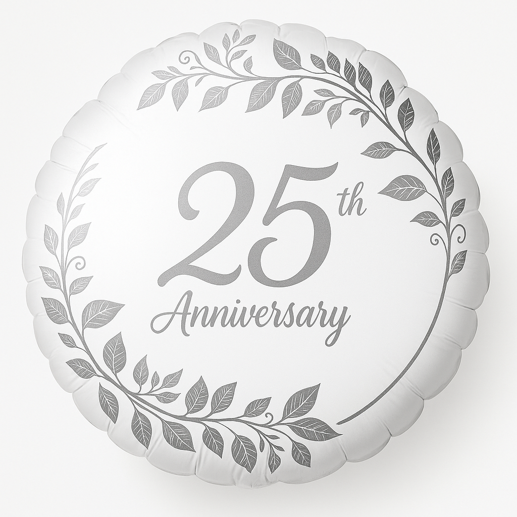Elegant 25th Anniversary Foil Balloon