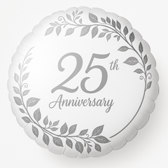 Elegant 25th Anniversary Foil Balloon