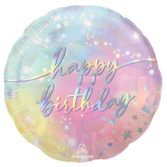 Luminous Happy Birthday Foil Balloon - 18-Inch Mylar