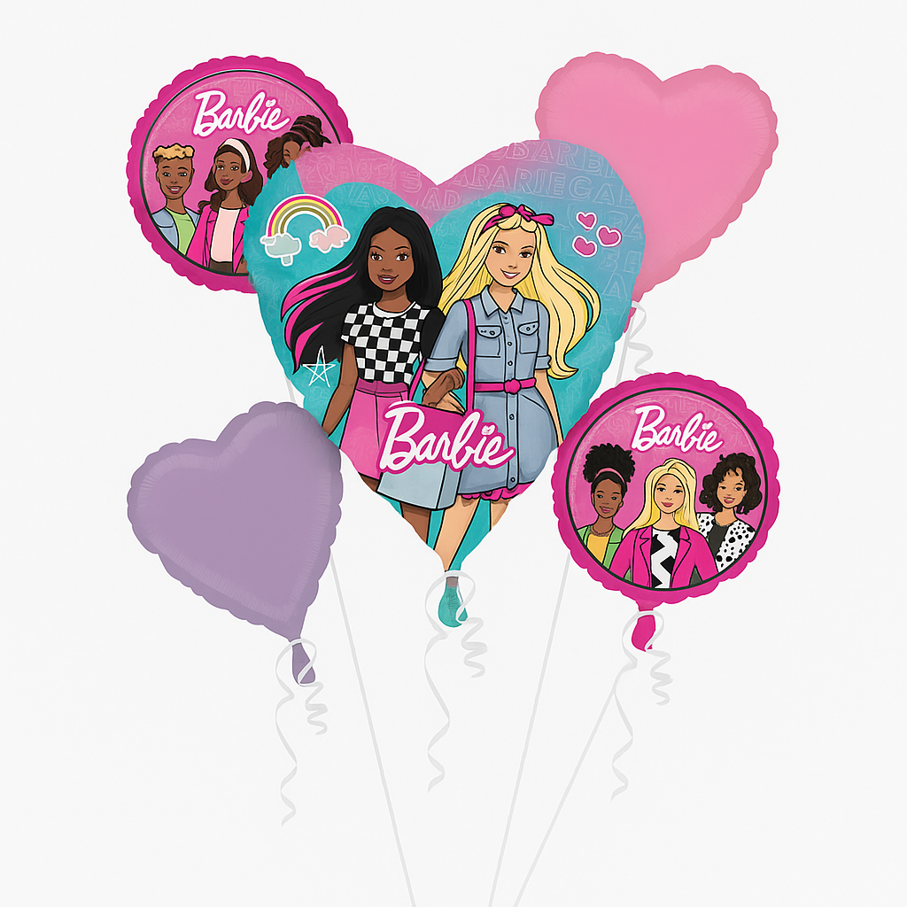 Barbie Dream Foil Balloon Bouquet - 5 Piece Set