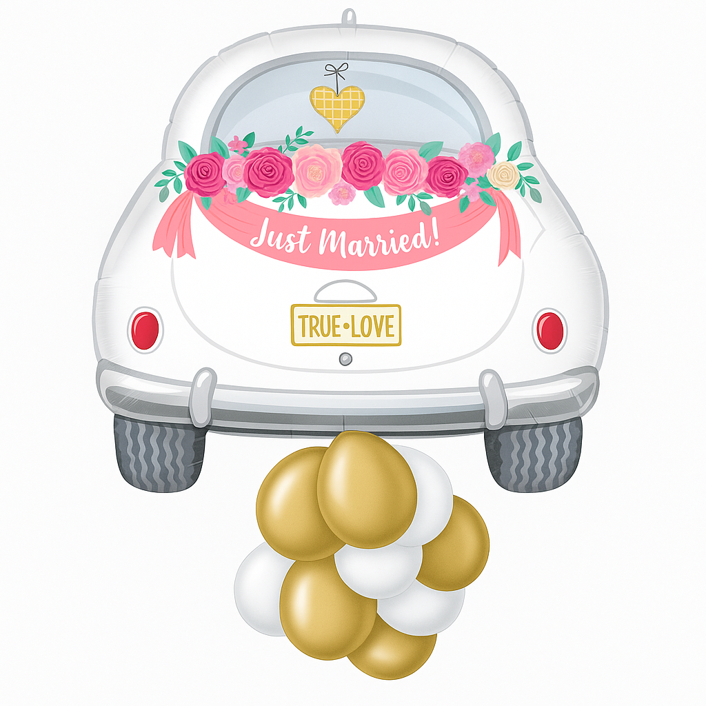 "Just Married" Car Shape Foil Balloon