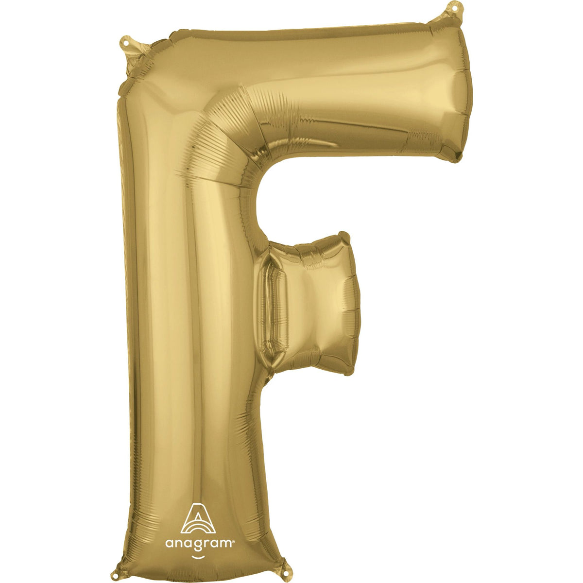 Gold Foil Letter F Balloon - Metallic Mylar Party Decoration
