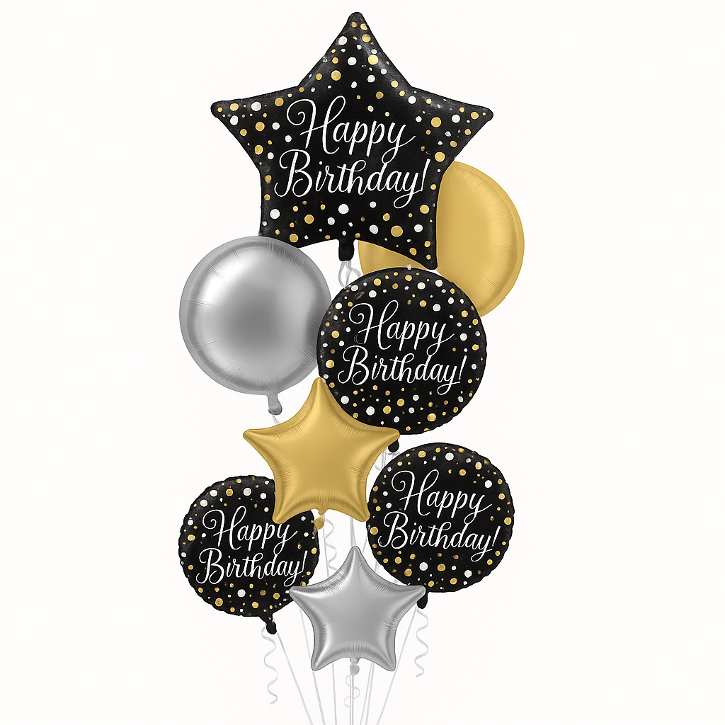 Sparkling Birthday Foil Balloon Bouquet
