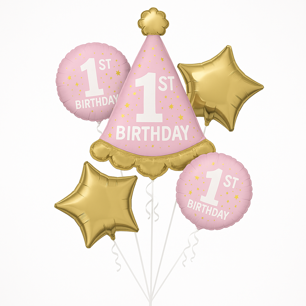 Little Ms. Wonderful 1st Birthday Foil Balloon Bouquet