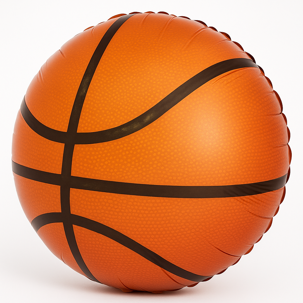 17-Inch Foil Basketball Mylar Balloon
