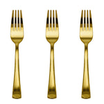 Exquisite Classic Gold Plastic Forks | 20 Count