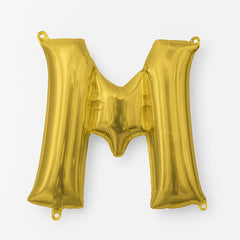 Gold Metallic Letter "M" Foil Balloon