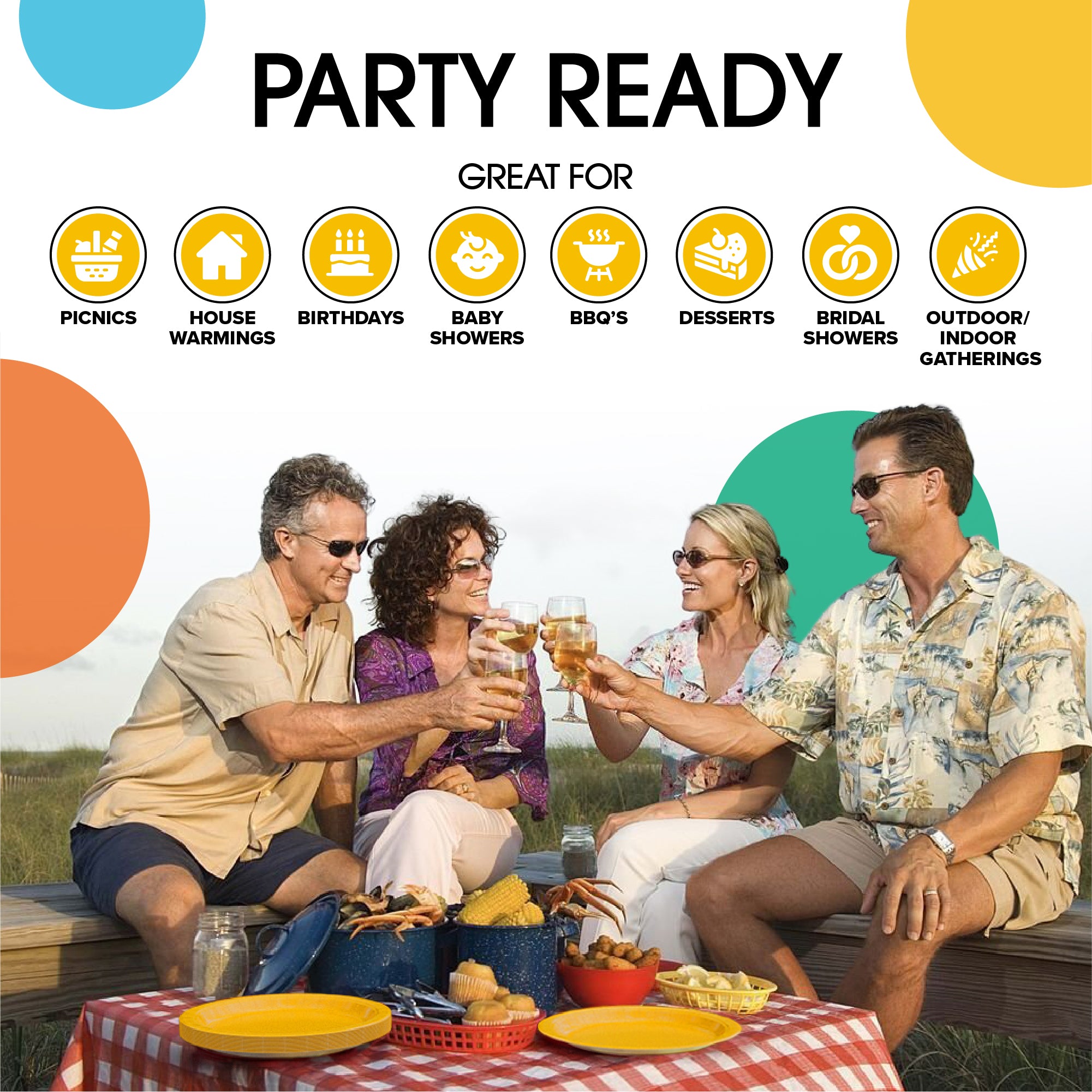 10 In. Yellow Paper Plates - 20 Ct.