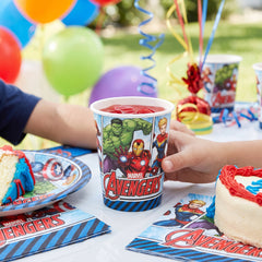 Marvel Avengers 9oz Paper Cups - Pack of 8 for Kids' Birthday Parties