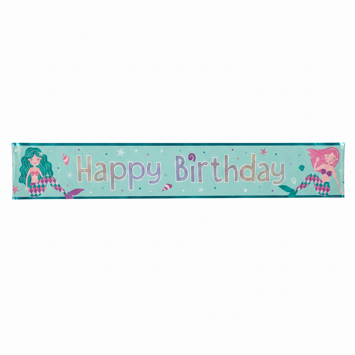 Mermaid-Themed Happy Birthday Banner