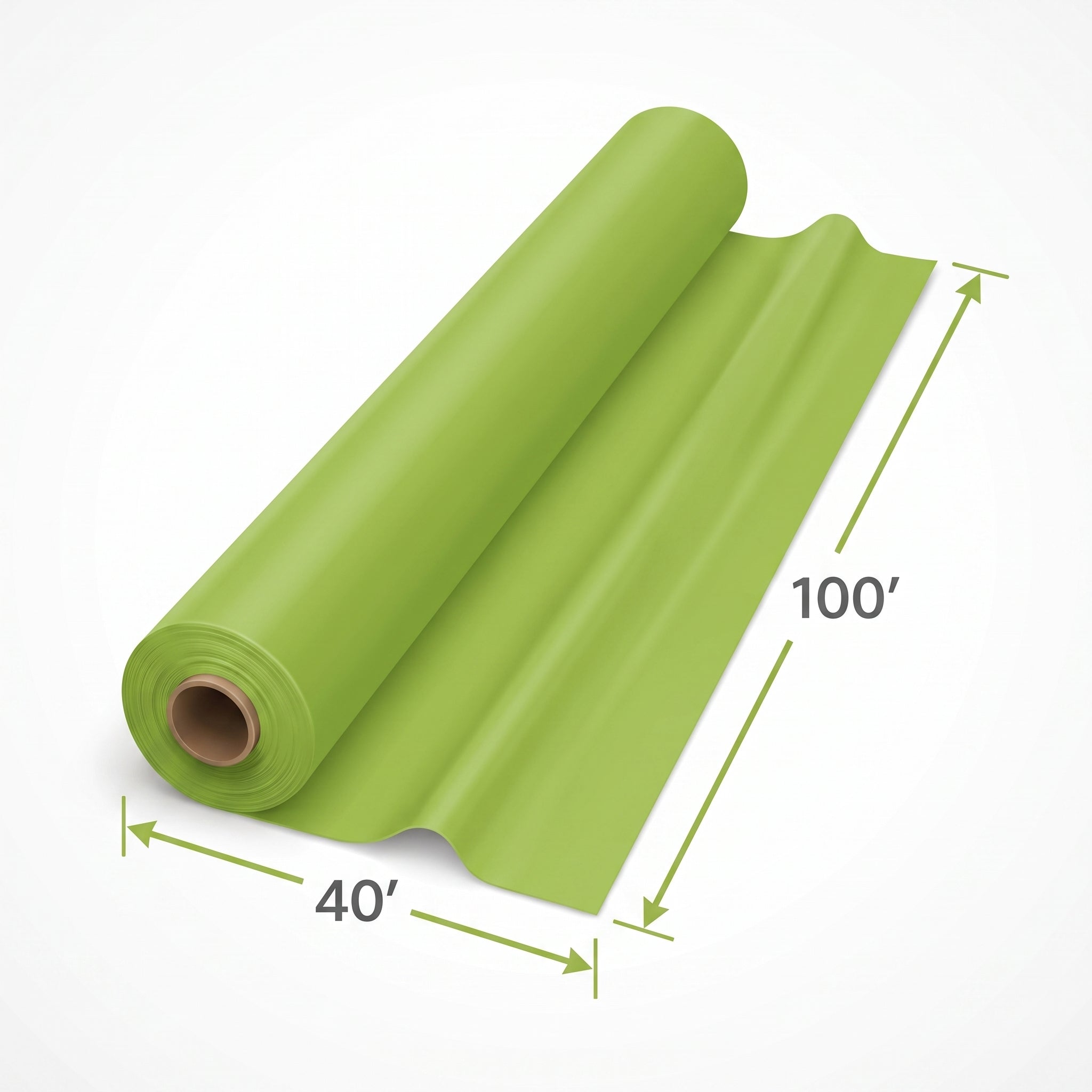 Kiwi Plastic Table Cover Roll - 40" x 100'