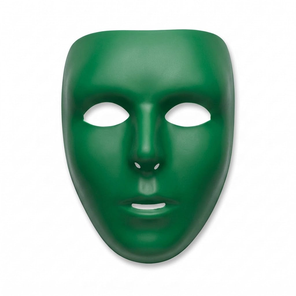 Festive Green Full Face Mask for Team Spirit & Costume Events