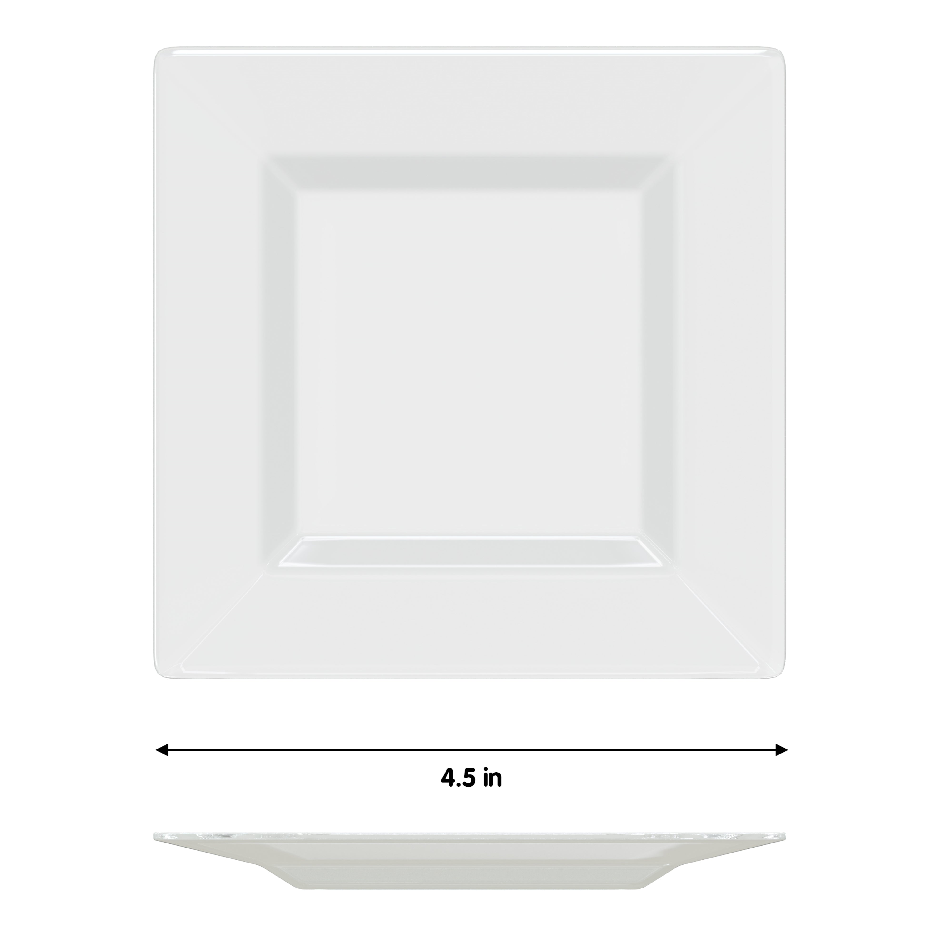 4.5 In. Clear Square Plates - 100 Count