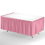 Pink Plastic Table Skirt - 168 in. x 29 in.