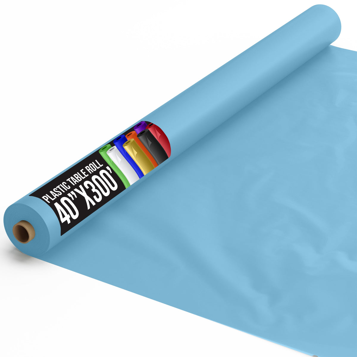 Little Gym - 40 In. x 300 Ft. Premium Sky Blue Table Roll