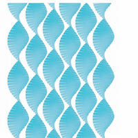 Caribbean Blue Wide Fringe Crepe Streamer - 30 ft