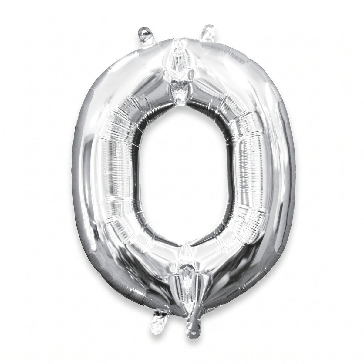 Silver Foil Letter O Mylar Balloon