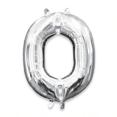 Silver Foil Letter O Mylar Balloon