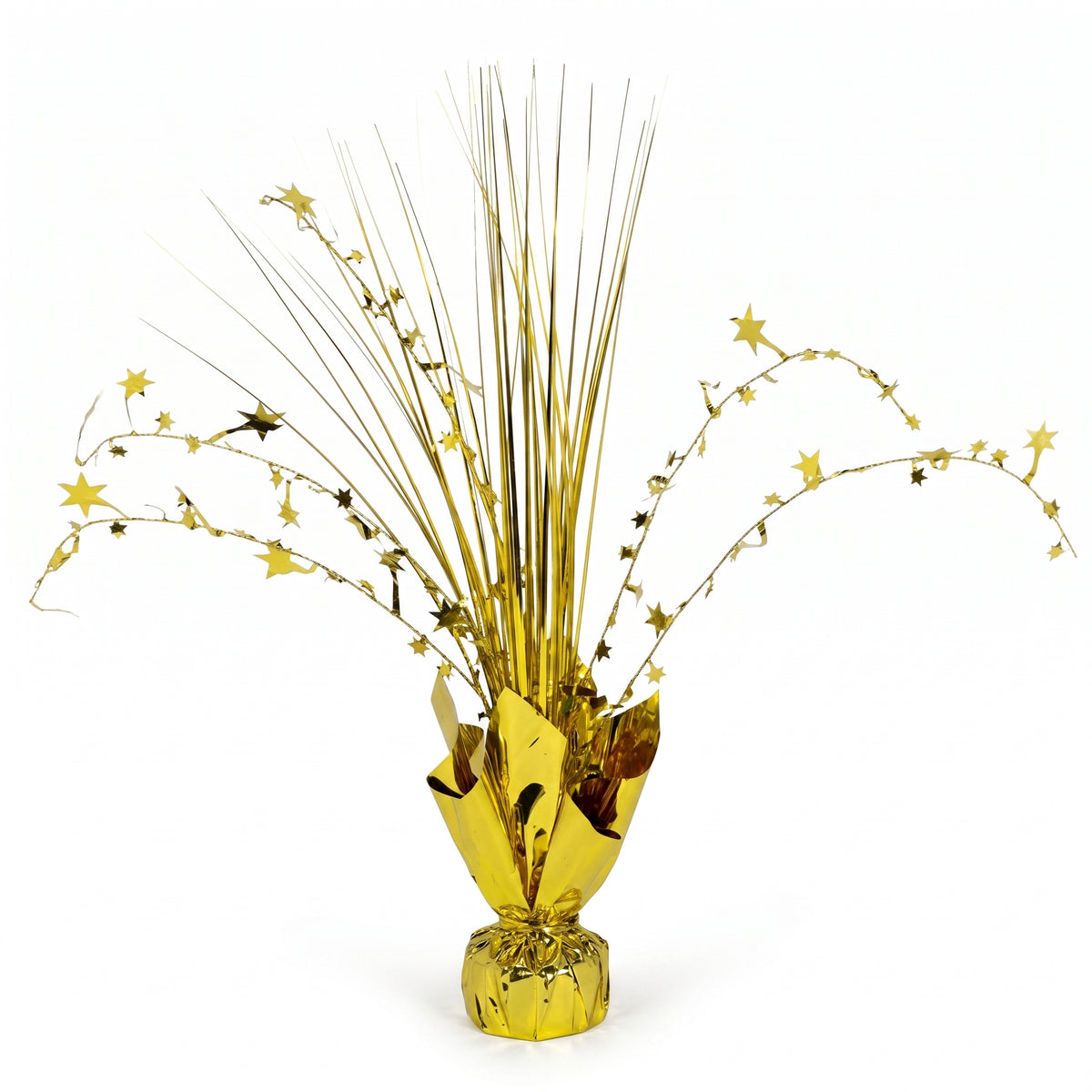 Golden Starburst Metallic Spray Centerpiece - 12 Inch
