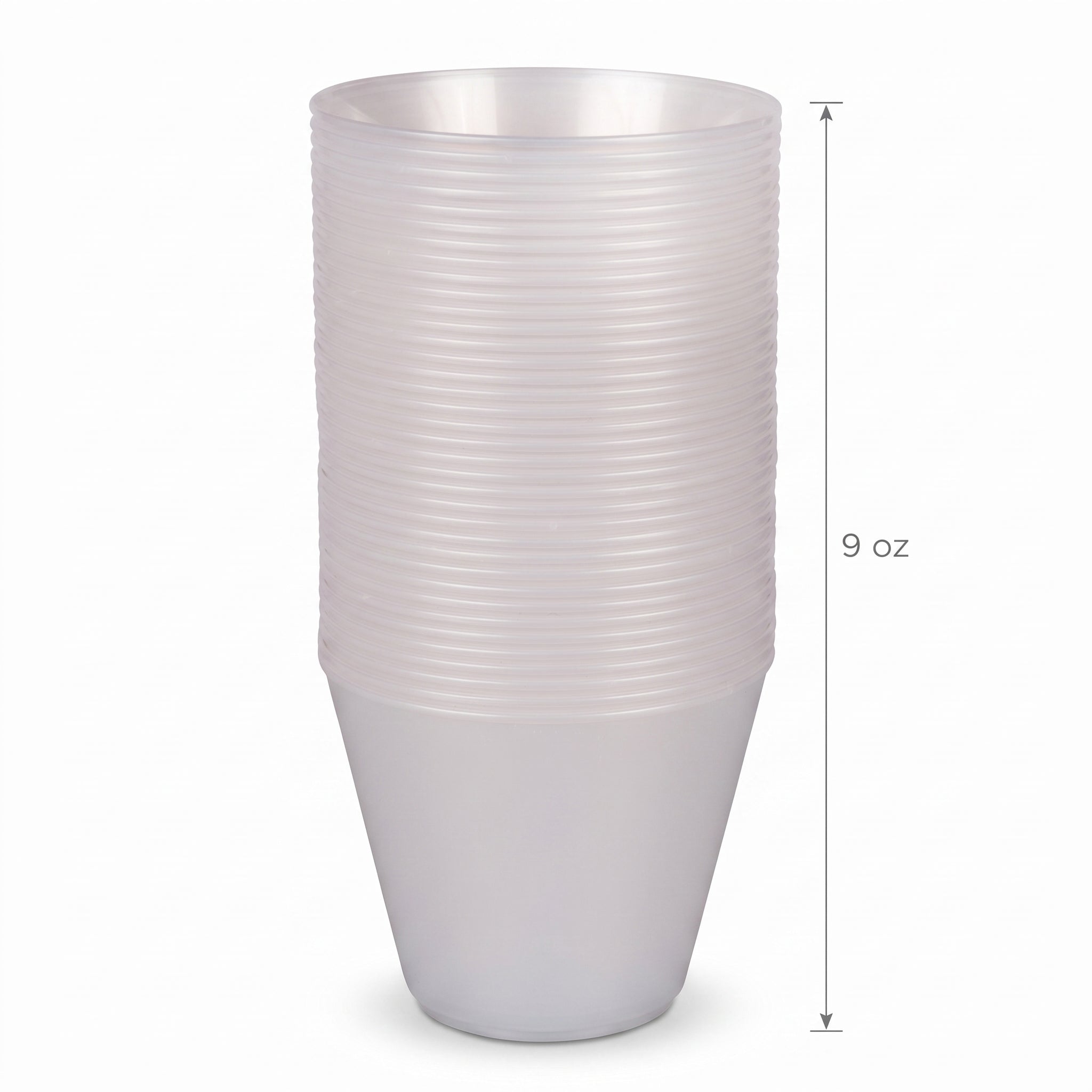 White Pearl 9 oz Plastic Tumblers - Pack of 72
