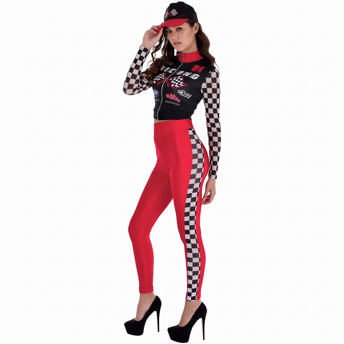 Women's Race Car Driver Costume - Halloween Edition