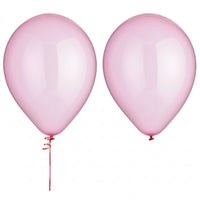 100-Pack Clear Pink Latex Balloons - 11-Inch