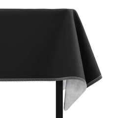 Black Flannel Backed Plastic Table Cover 70 In. Round | Case of 36
