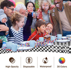 Black/White Checkered Table Cover